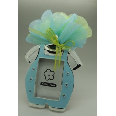 Cadre photo salopette avec dragees garçon