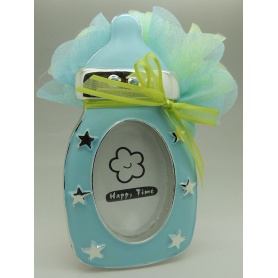 Cadre photo Bibron avec dragées -Bleu